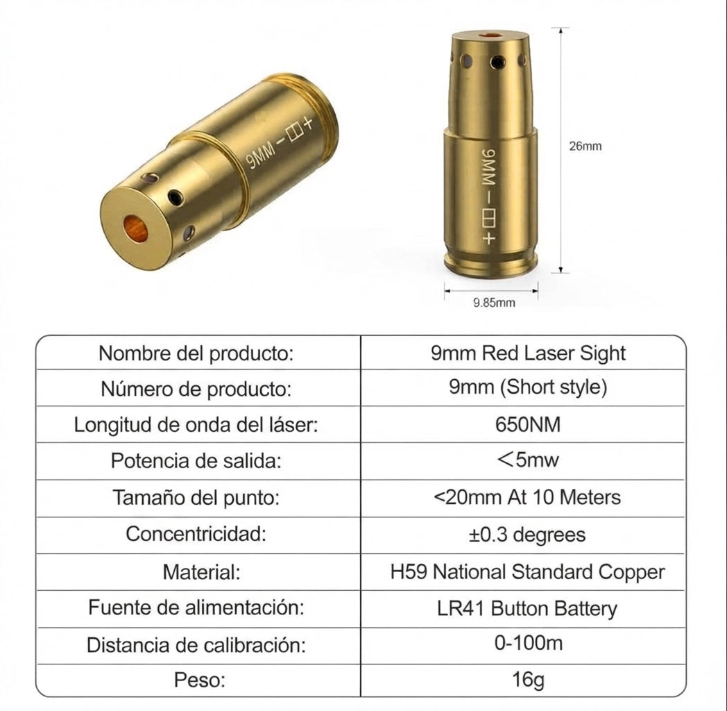 Cartucho Láser de Entrenamiento 9mm